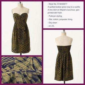 Anthropologie Maple Silk Dress